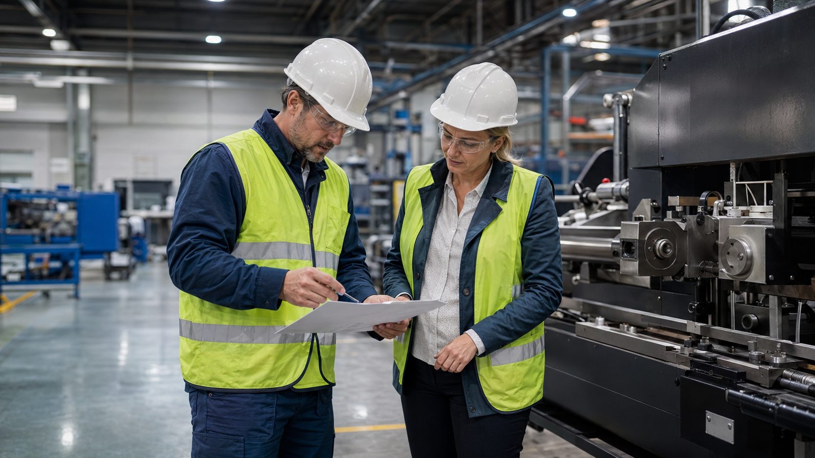 CRYOSTRAL Techniker beim Werksbesuch und Besprechung vor Ort