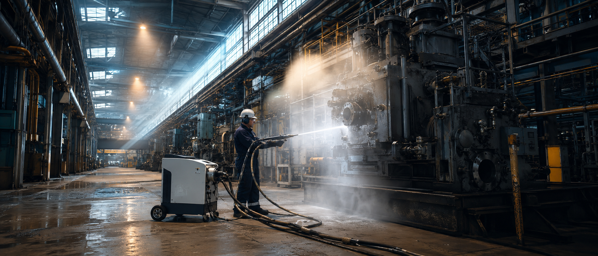 CRYOSTRAL dry ice cleaning in large industrial facility