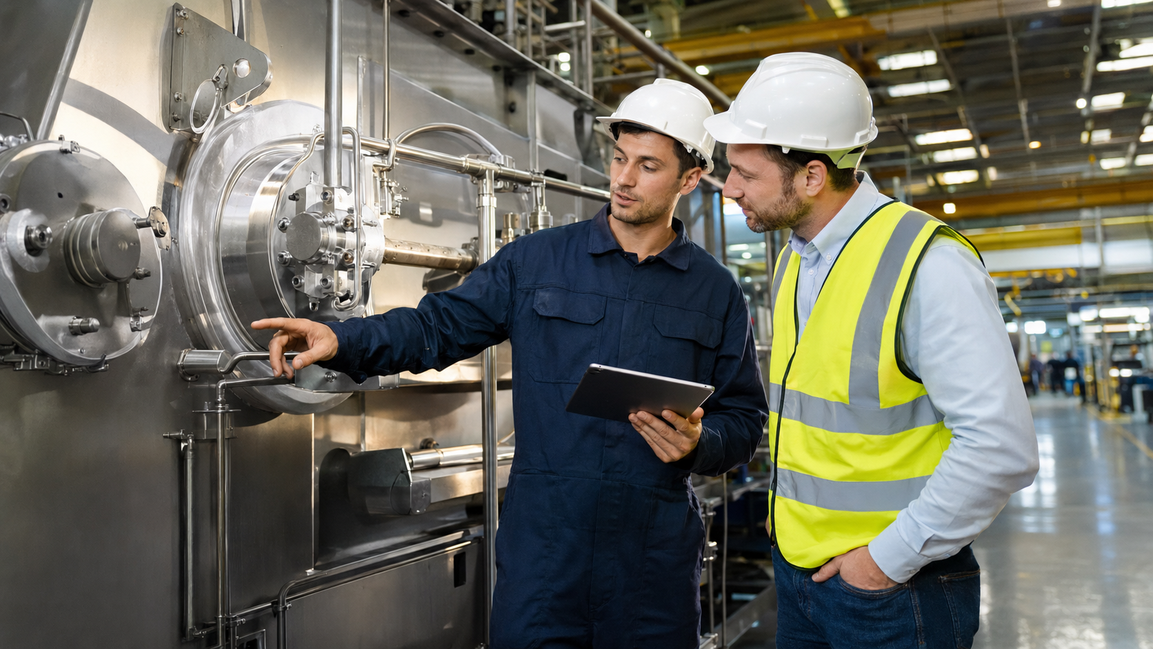 CRYOSTRAL technicians at machine inspection on location
