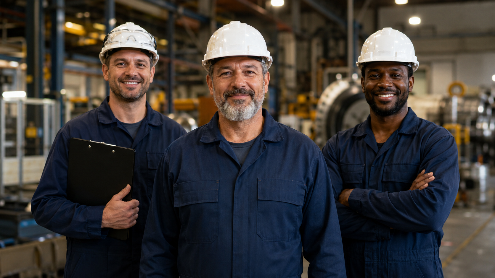 Équipe de techniciens CRYOSTRAL en usine